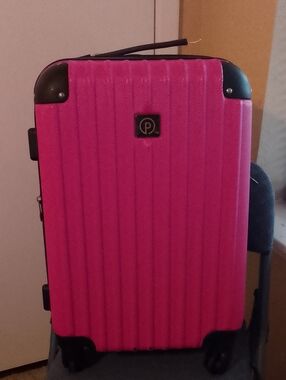 Pink Travel Spinner Luggage - P Brand